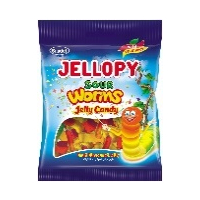 JELLOPY WORMS FIZZY 80 GR. x 12 KOMADA