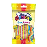 YUMMY GUMMY BELTS 80 GR. x 12 KOMADA