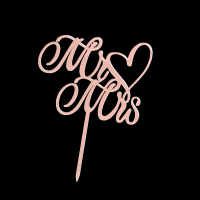 BH Topper rose gold Mr&Mrs Srce