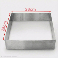 Kockasti inox kalup 28x28xH7cm Karadag Metal