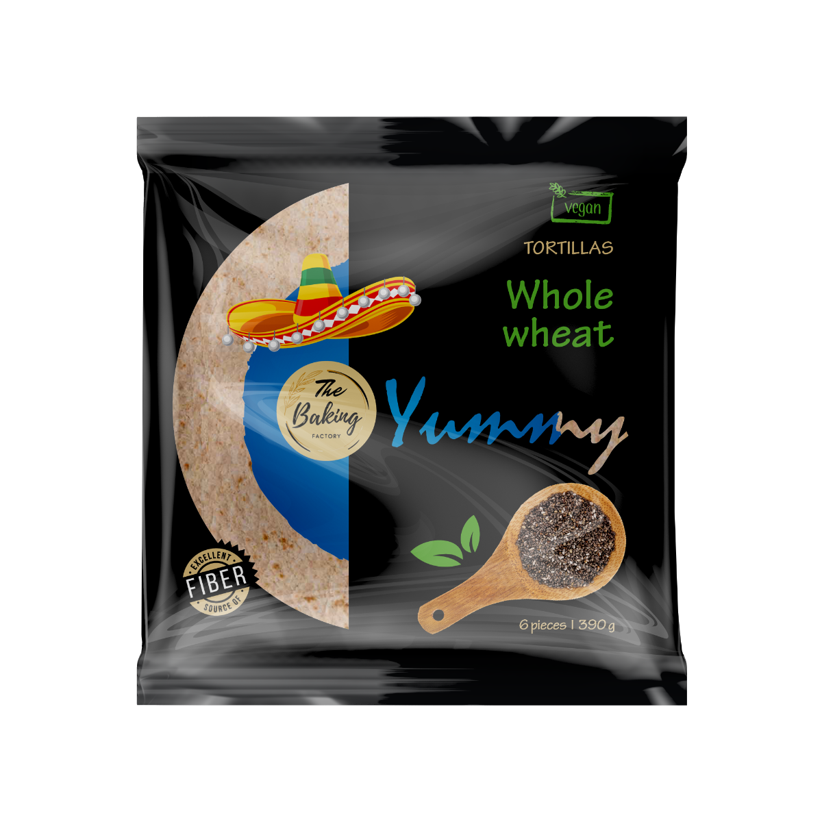 TORTILJA INTEGRALNA 6/1 390g Yummy