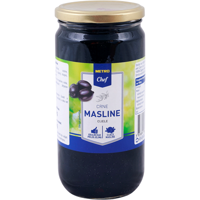 MASLINE CRNE 700g 12/1METRO
