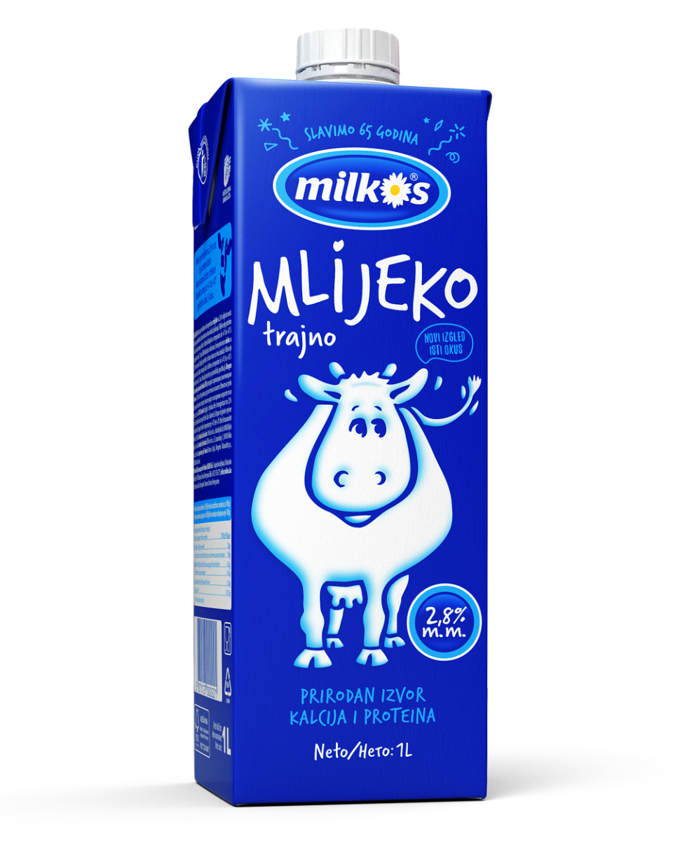 Mlijeko Trajno 2,8% m.m. 1lit