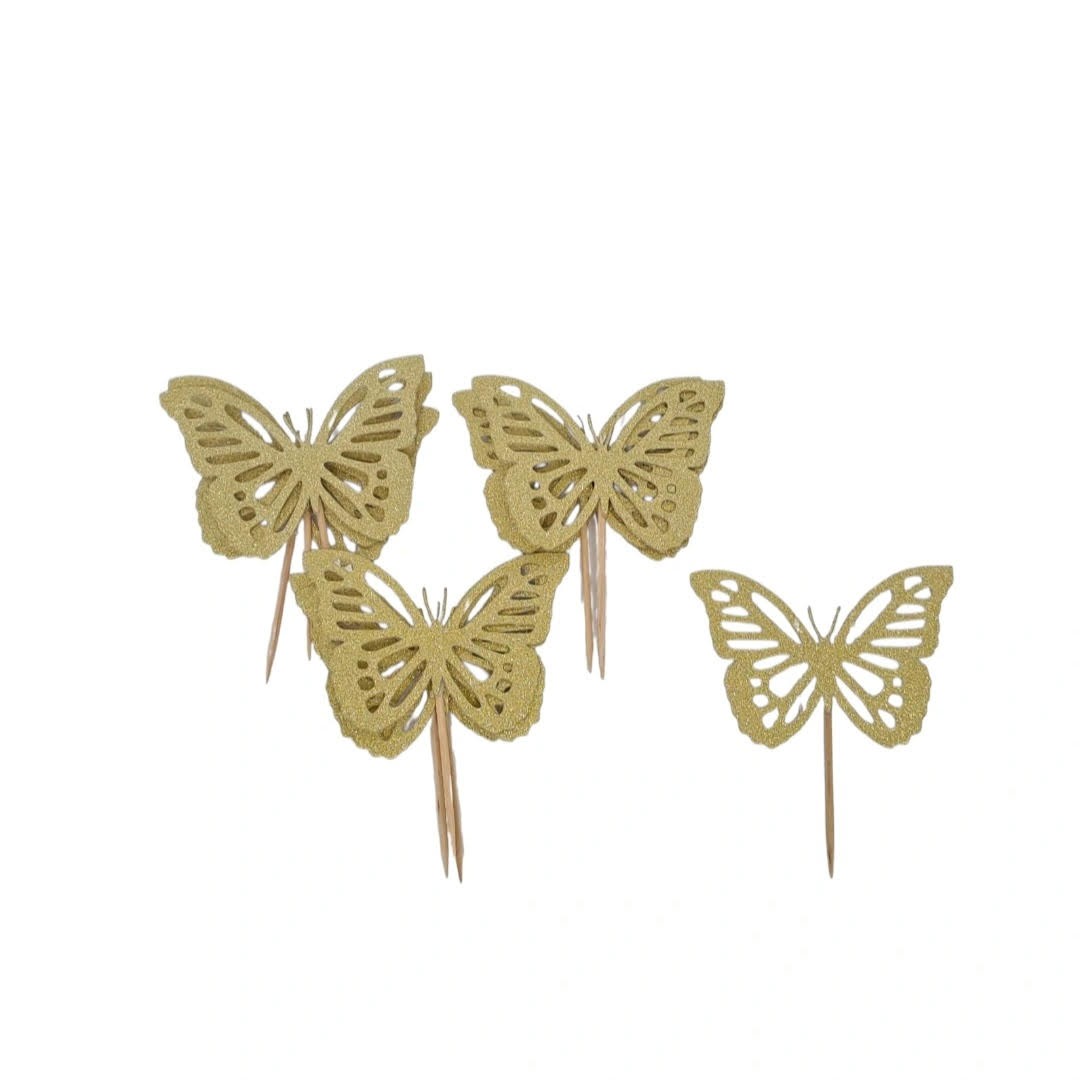 DS Topper Leptir Zlatni Glitter