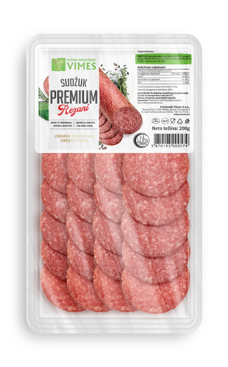 Sudžuk premium rezani 200g