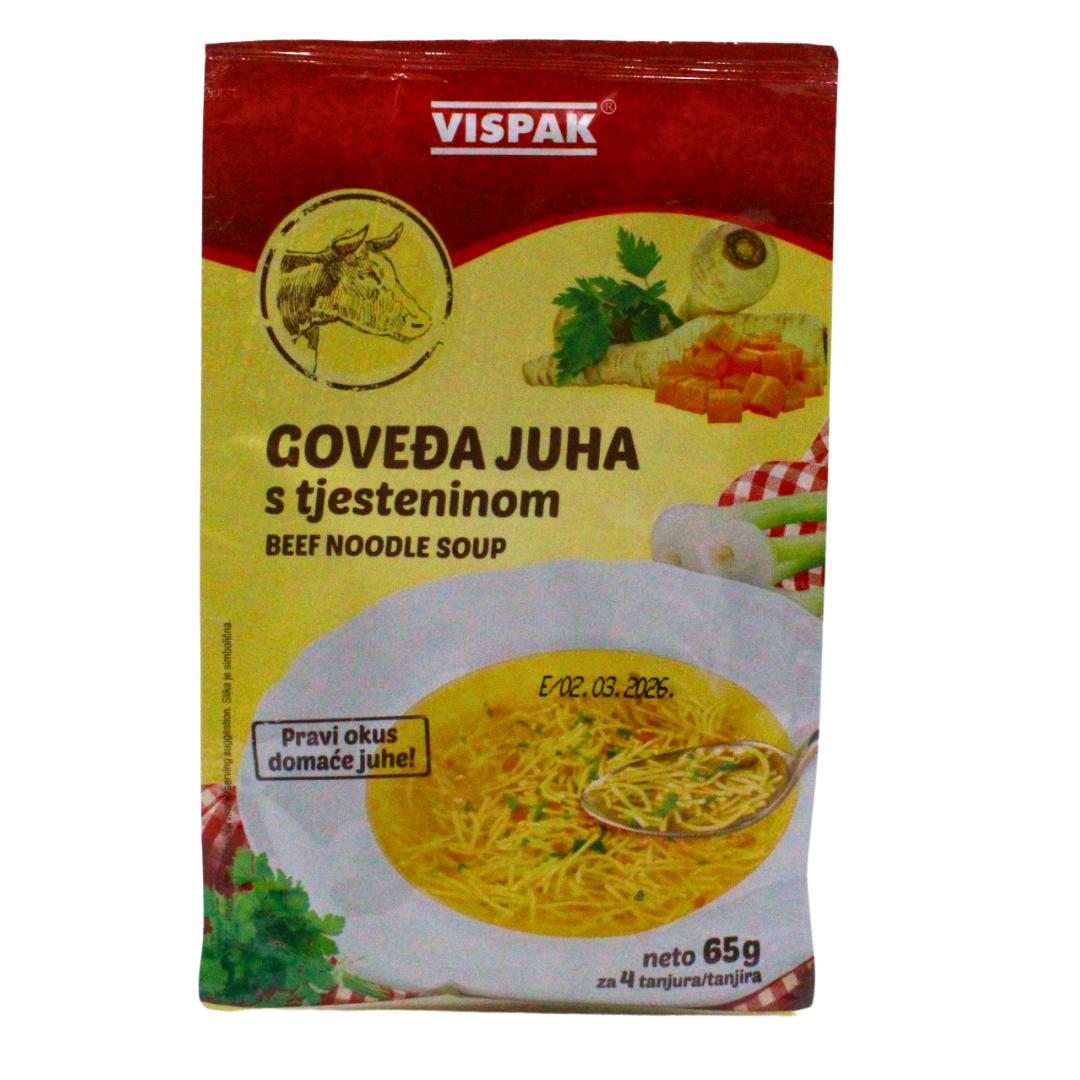 Juha goveđa s tjesteninom 65gr Vispak